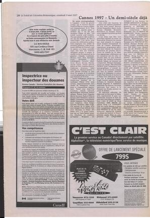 Le Soleil de Colombie-Britannique, May 9, 1997, page 19