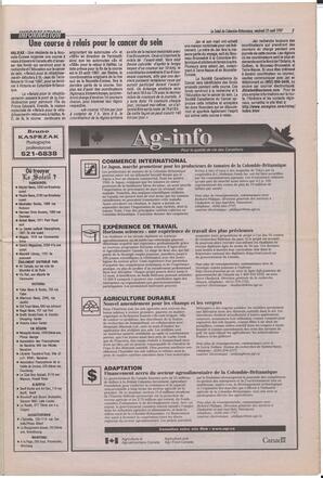 Le Soleil de Colombie-Britannique, April 25, 1997, page 3