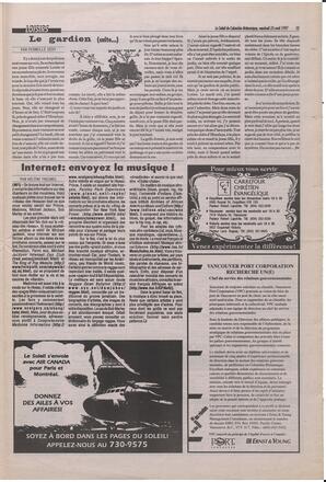 Le Soleil de Colombie-Britannique, April 25, 1997, page 13