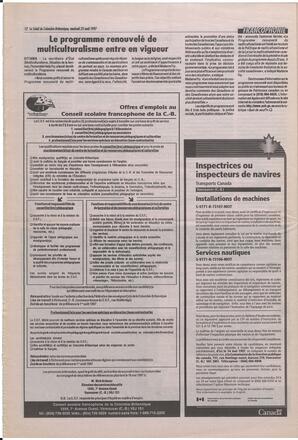 Le Soleil de Colombie-Britannique, April 25, 1997, page 12