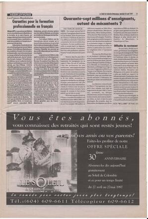 Le Soleil de Colombie-Britannique, April 25, 1997, page 11