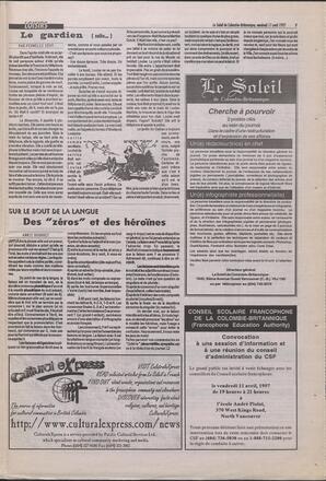 Le Soleil de Colombie-Britannique, April 11, 1997, page 9