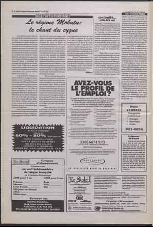 Le Soleil de Colombie-Britannique, April 11, 1997, page 2