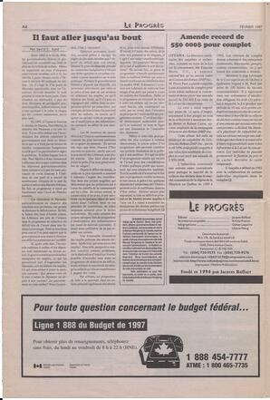 Le Soleil de Colombie-Britannique, February 28, 1997, page 8