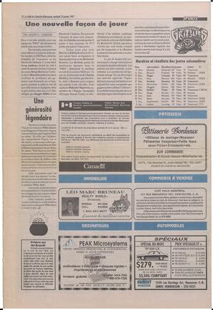 Le Soleil de Colombie-Britannique, January 10, 1997, page 12