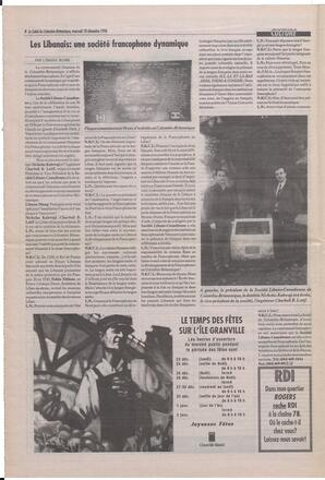 Le Soleil de Colombie-Britannique, December 18, 1996, page 8