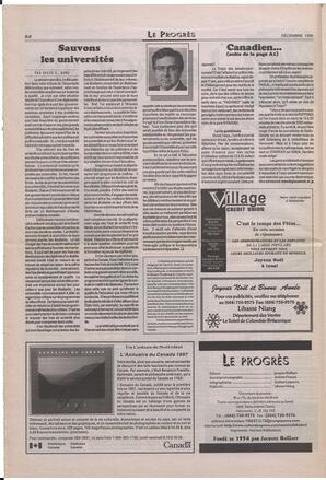 Le Soleil de Colombie-Britannique, December 18, 1996, page 6