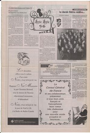 Le Soleil de Colombie-Britannique, December 18, 1996, page 10