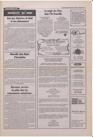 Le Soleil de Colombie-Britannique, December 11, 1996, page 3