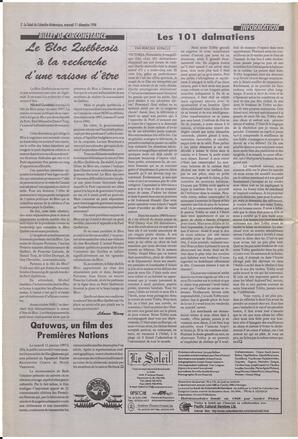 Le Soleil de Colombie-Britannique, December 11, 1996, page 2