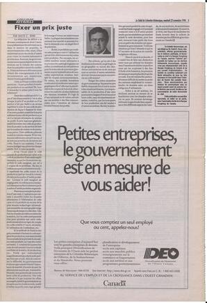 Le Soleil de Colombie-Britannique, November 22, 1996, page 5