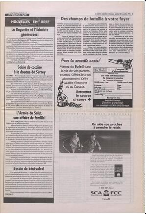 Le Soleil de Colombie-Britannique, November 22, 1996, page 3