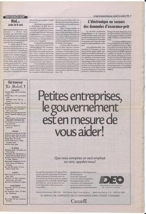 Le Soleil de Colombie-Britannique, November 1, 1996, page 5