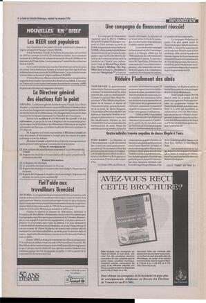 Le Soleil de Colombie-Britannique, November 1, 1996, page 4