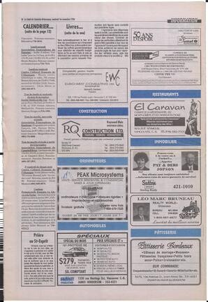 Le Soleil de Colombie-Britannique, November 1, 1996, page 16