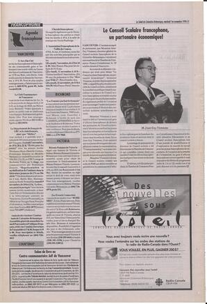 Le Soleil de Colombie-Britannique, November 1, 1996, page 11