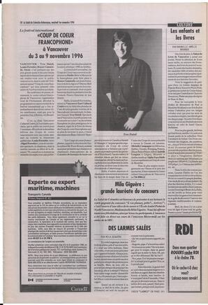 Le Soleil de Colombie-Britannique, November 1, 1996, page 10