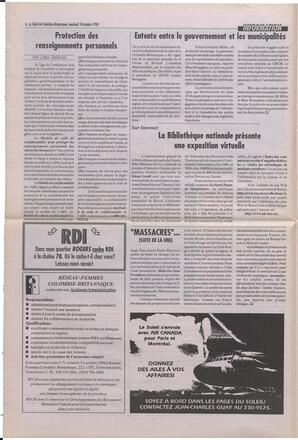 Le Soleil de Colombie-Britannique, October 18, 1996, page 6