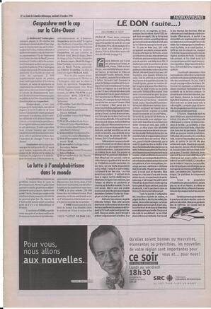 Le Soleil de Colombie-Britannique, October 18, 1996, page 12