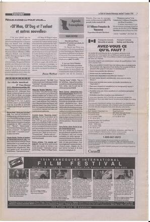 Le Soleil de Colombie-Britannique, October 11, 1996, page 7