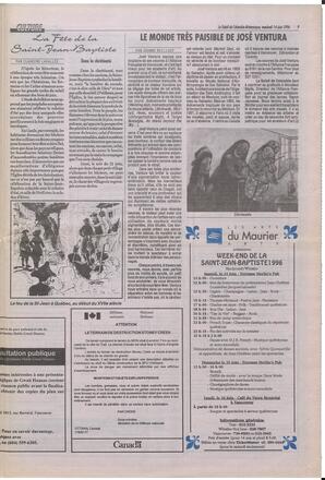 Le Soleil de Colombie-Britannique, June 14, 1996, page 9