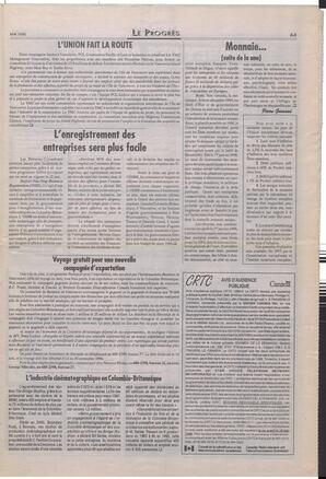 Le Soleil de Colombie-Britannique, May 31, 1996, page 9