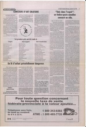 Le Soleil de Colombie-Britannique, May 3, 1996, page 3