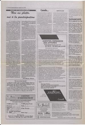 Le Soleil de Colombie-Britannique, May 3, 1996, page 2