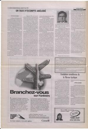 Le Soleil de Colombie-Britannique, April 19, 1996, page 4