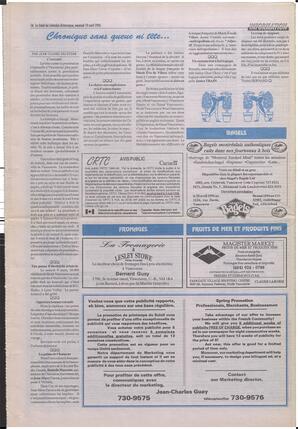 Le Soleil de Colombie-Britannique, April 19, 1996, page 16