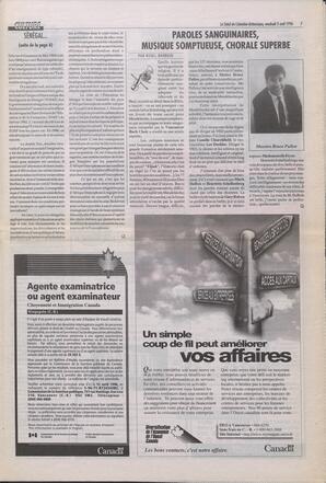 Le Soleil de Colombie-Britannique, April 5, 1996, page 7