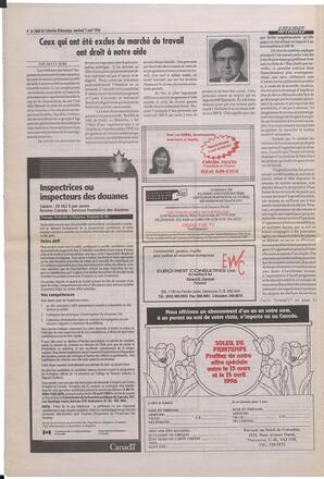Le Soleil de Colombie-Britannique, April 5, 1996, page 4