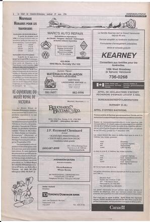 Le Soleil de Colombie-Britannique, March 29, 1996, page 6