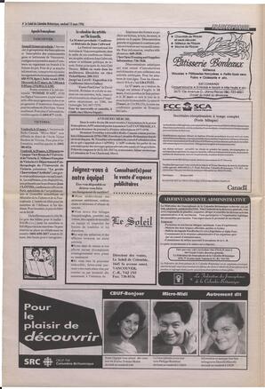 Le Soleil de Colombie-Britannique, March 15, 1996, page 4