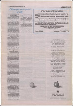 Le Soleil de Colombie-Britannique, March 15, 1996, page 16