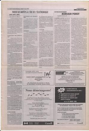 Le Soleil de Colombie-Britannique, March 1, 1996, page 8