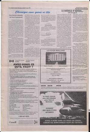 Le Soleil de Colombie-Britannique, March 1, 1996, page 12