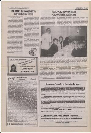 Le Soleil de Colombie-Britannique, February 9, 1996, page 4