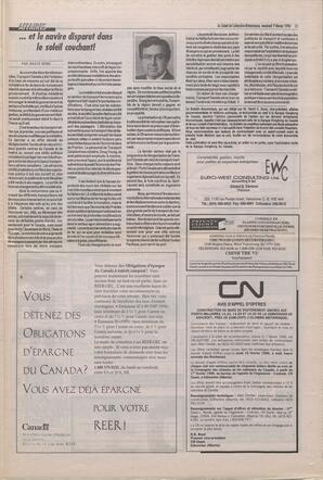 Le Soleil de Colombie-Britannique, February 9, 1996, page 11