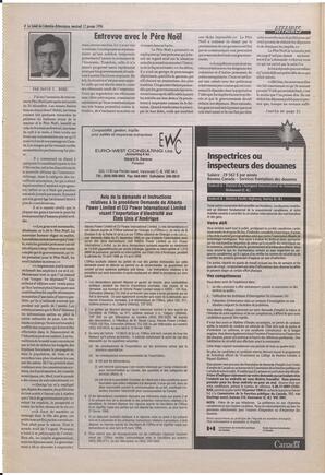 Le Soleil de Colombie-Britannique, January 12, 1996, page 4
