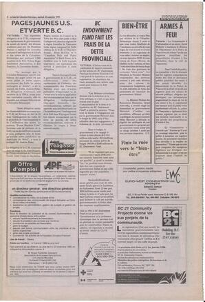 Le Soleil de Colombie-Britannique, November 10, 1995, page 3