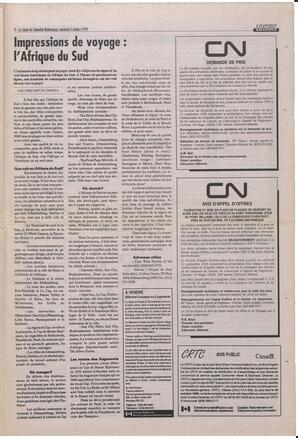 Le Soleil de Colombie-Britannique, October 6, 1995, page 9