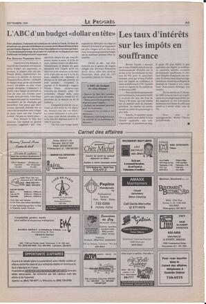 Le Soleil de Colombie-Britannique, September 22, 1995, page 9