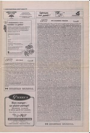Le Soleil de Colombie-Britannique, September 15, 1995, page 7