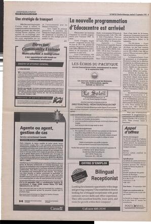 Le Soleil de Colombie-Britannique, September 15, 1995, page 4