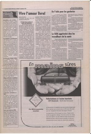 Le Soleil de Colombie-Britannique, September 15, 1995, page 3
