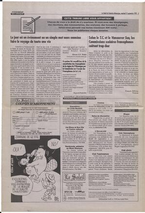 Le Soleil de Colombie-Britannique, September 15, 1995, page 2
