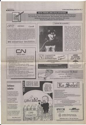 Le Soleil de Colombie-Britannique, June 23, 1995, page 2