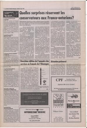 Le Soleil de Colombie-Britannique, June 16, 1995, page 9
