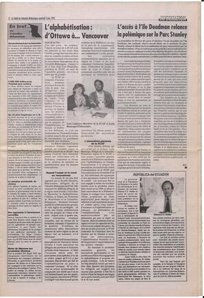 Le Soleil de Colombie-Britannique, June 9, 1995, page 3